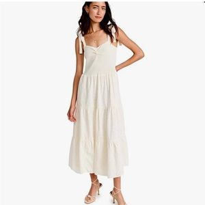 Madewell Eyelet Dress in cream